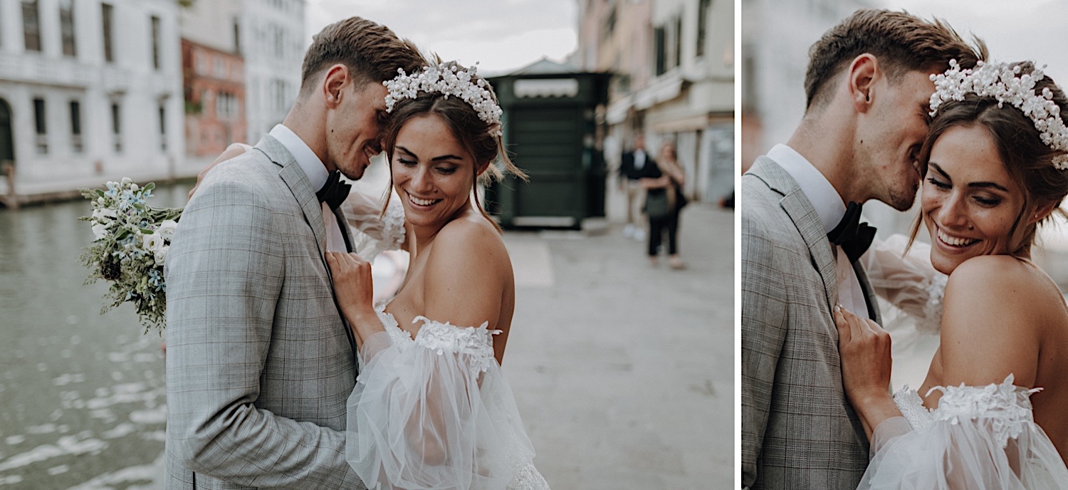 Venedig Elopement Inspiration, Brautpaar, Fashionista, Details