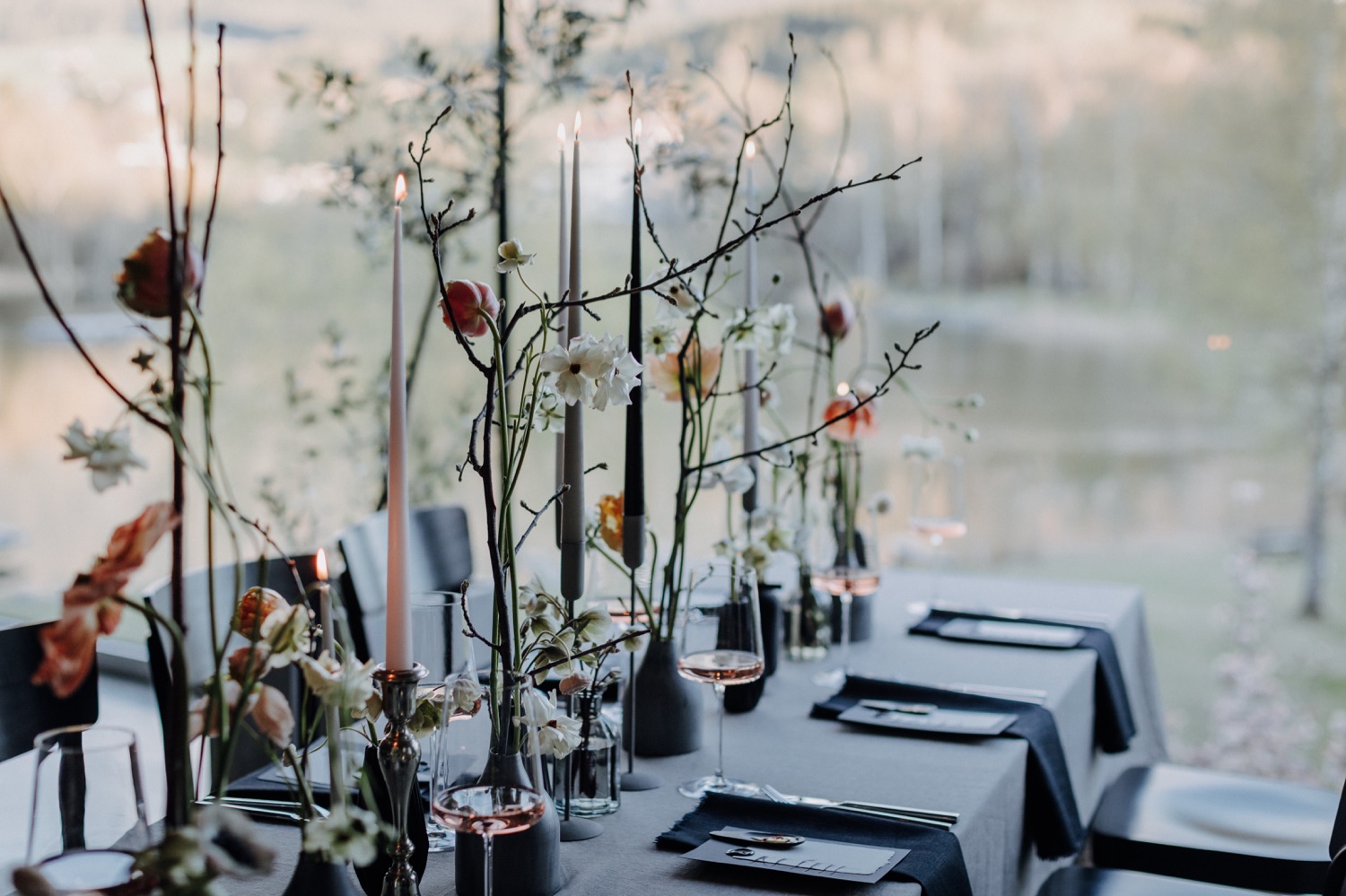 Hochzeit am Lanser See, Papeterie, Ikebana, Kalligraphie