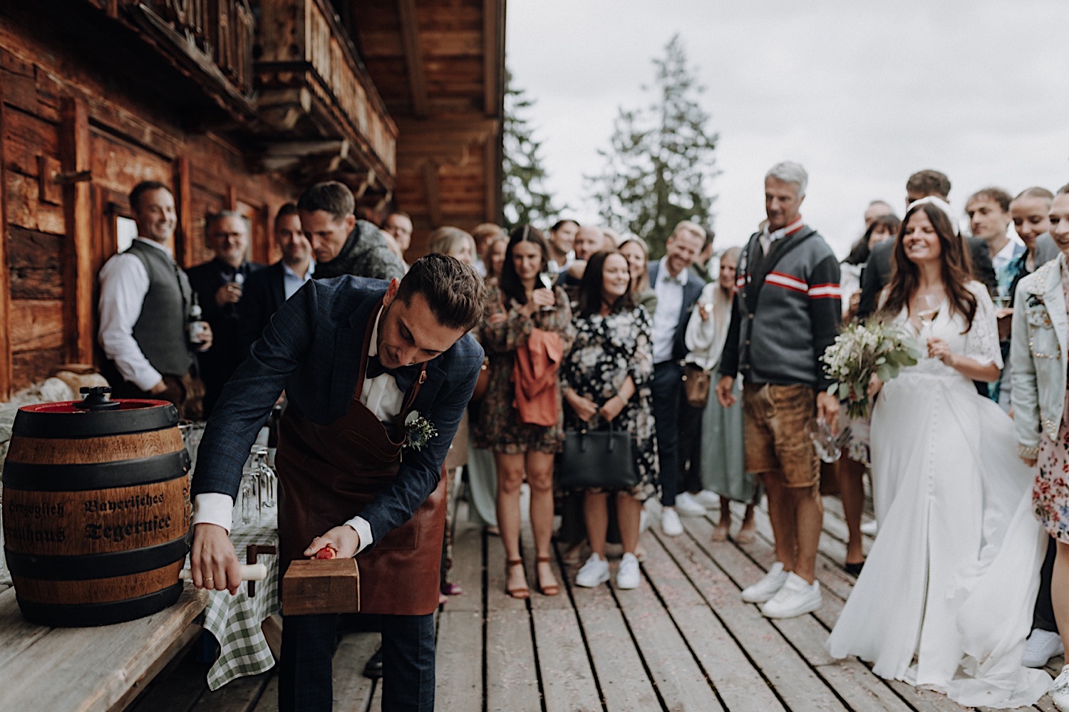 Hochzeit, Toni Alm, Kitzbühel, Bieranstich