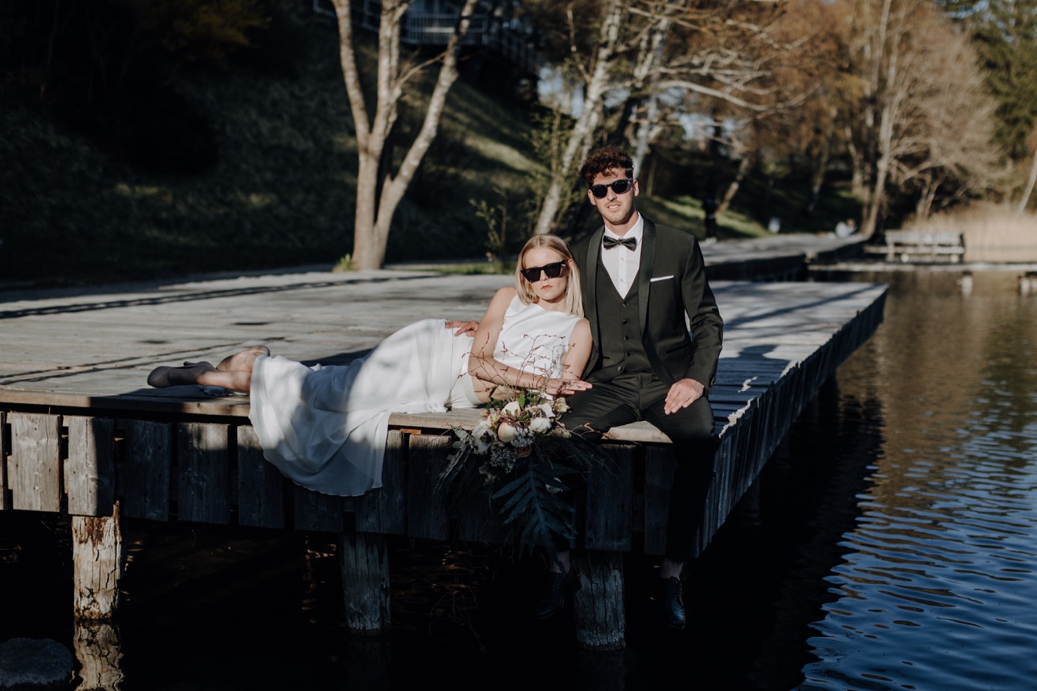 Hochzeit am Lanser See, Brautpaar, Shooting, Vogue