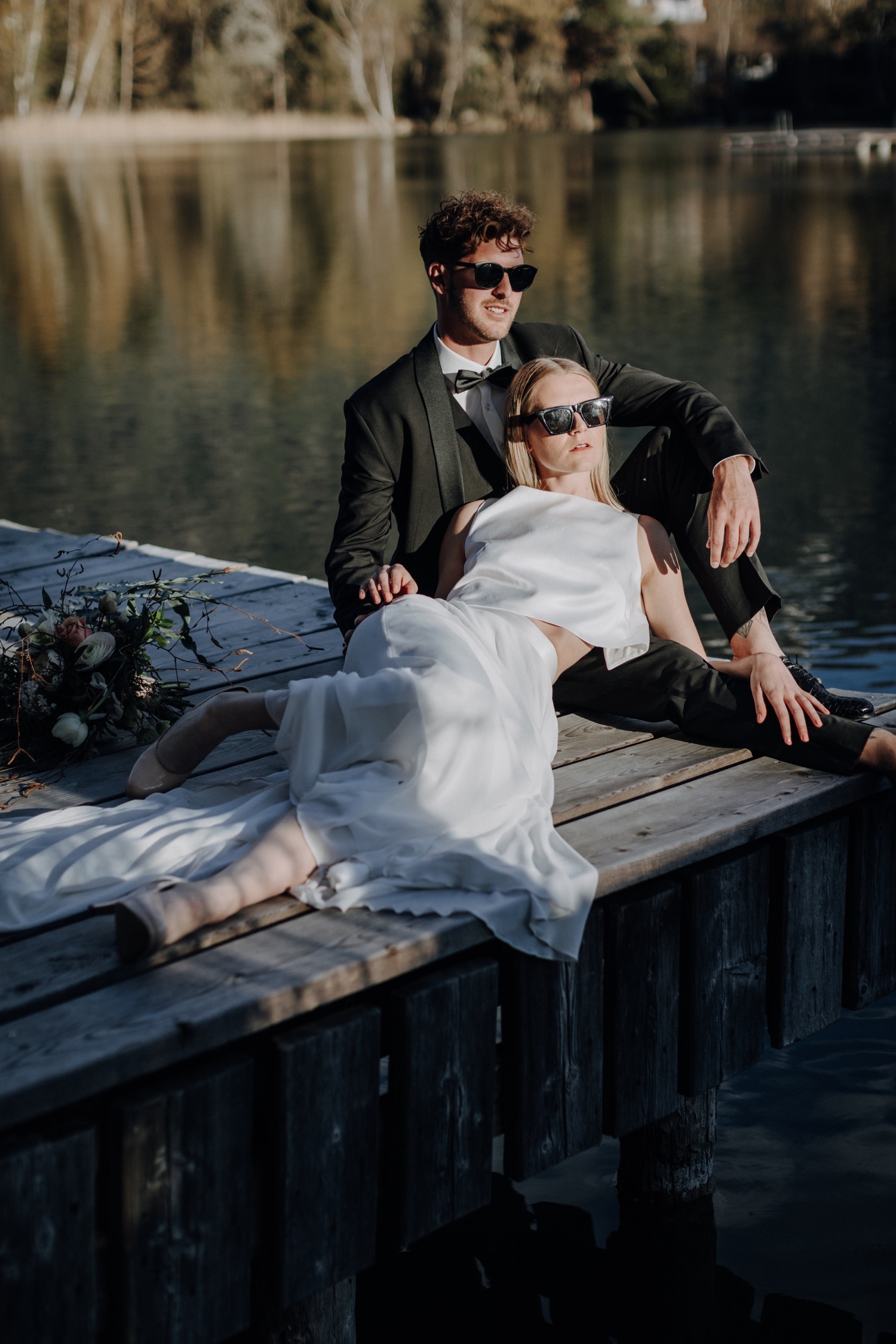 Hochzeit am Lanser See, Brautpaar, Shooting, Vogue