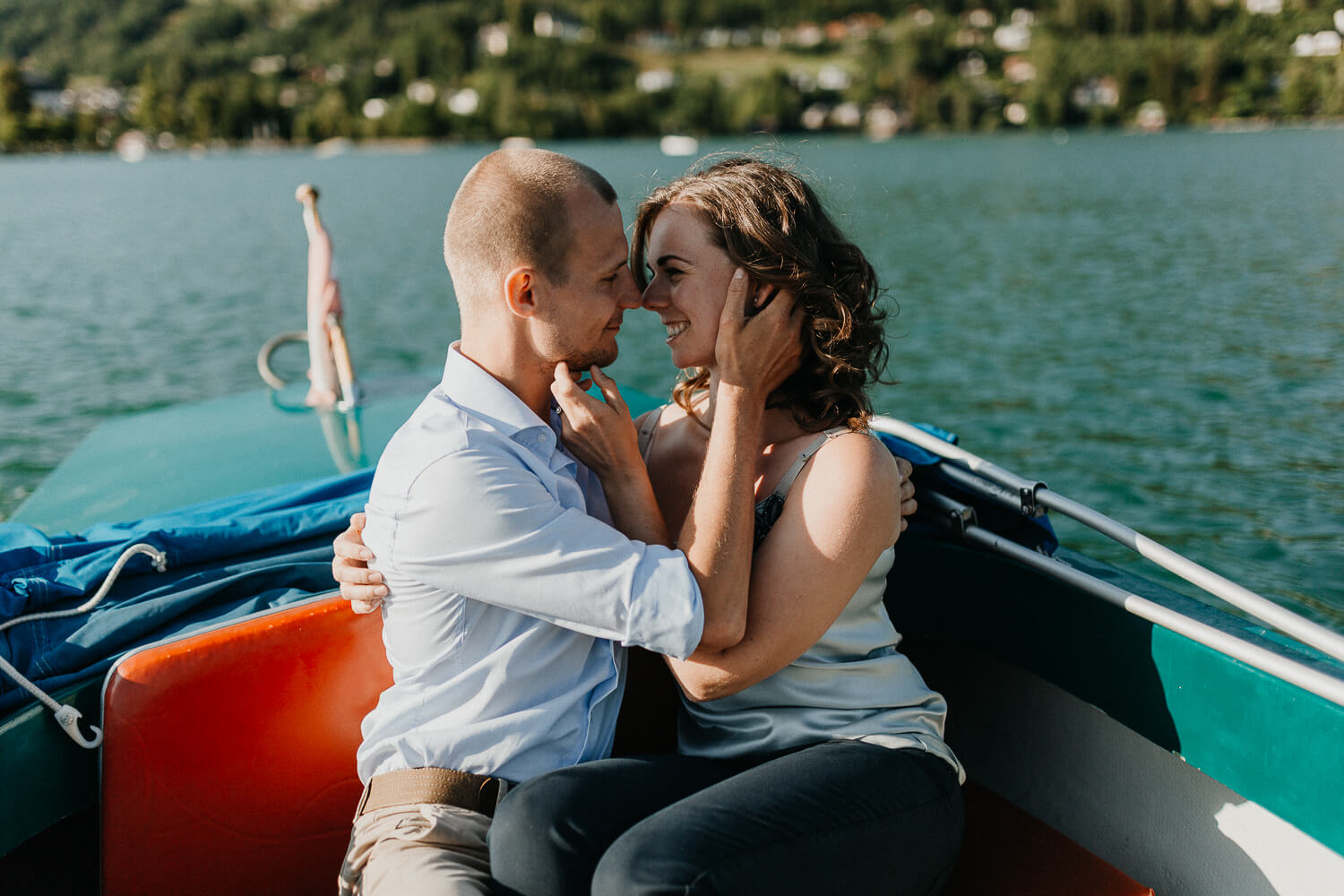 Verlobungsshooting, Engagement, Mondsee, Salzburg, Sonnenuntergang