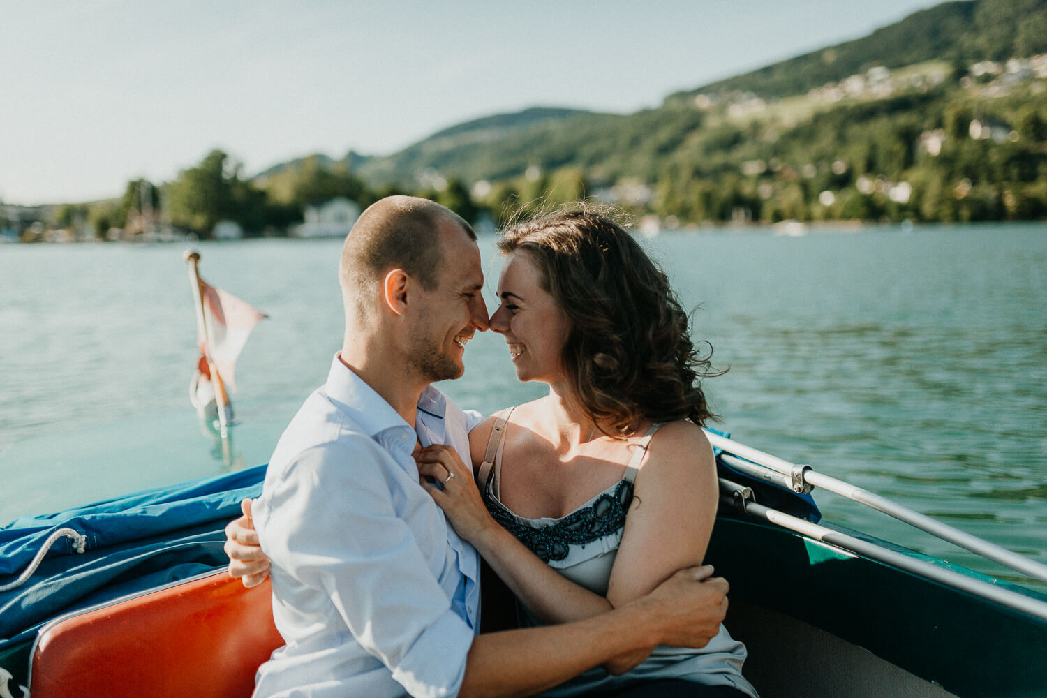 Verlobungsshooting, Engagement, Mondsee, Salzburg, Sonnenuntergang