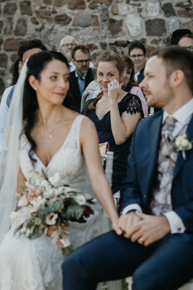 Hochzeit in Südtirol auf Schloss Freudenstein bei Meran, Emotionen, Freudentränen