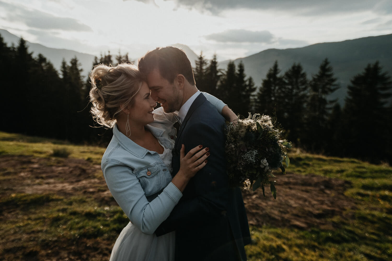 After Wedding Shooting in Kitzbühel, Brautpaar, Shooting, Wilder Kaiser, Sonnenuntergang