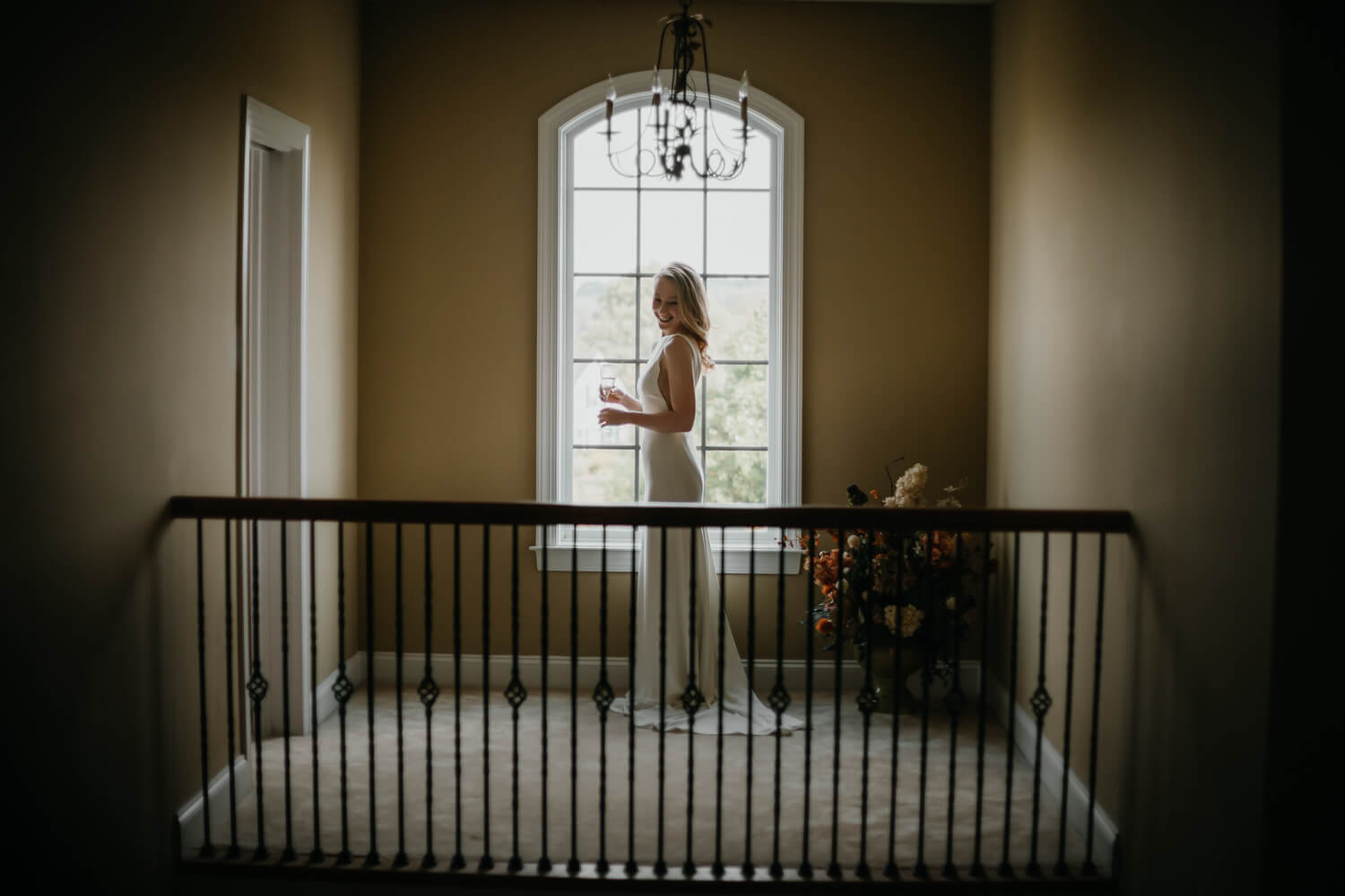 Getting Ready, Braut, Portrait, Champagner, Hochzeit USA