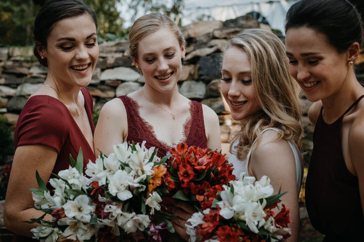 Gartenhochzeit, Hochzeit USA, Bridesmaids, Blumen
