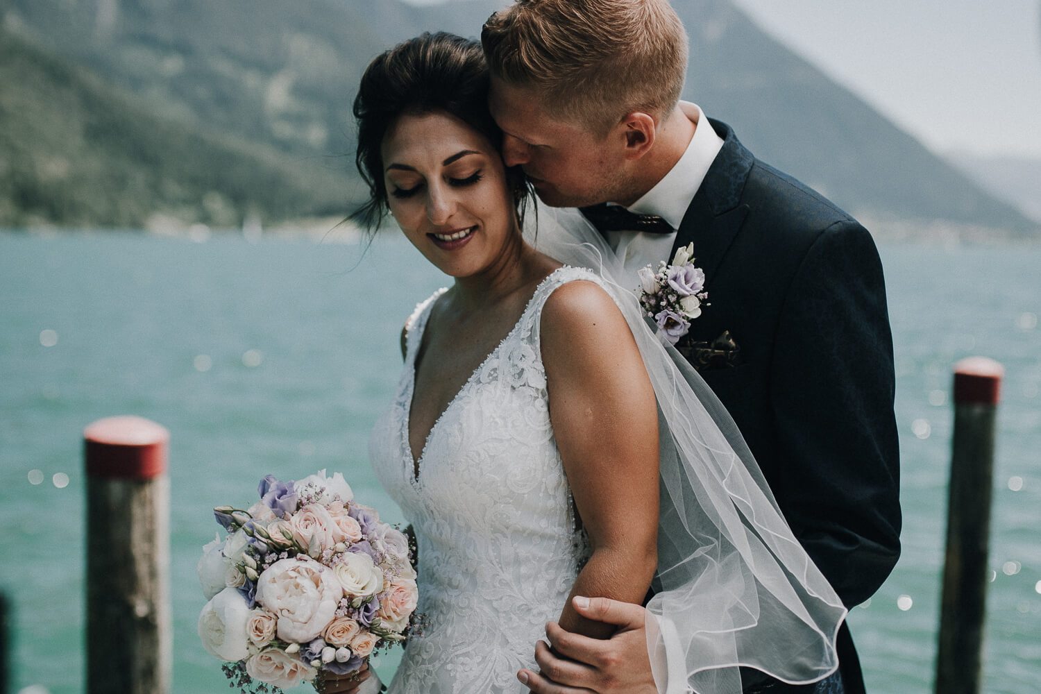 Hochzeit am Achensee, Brautpaar, Shooting