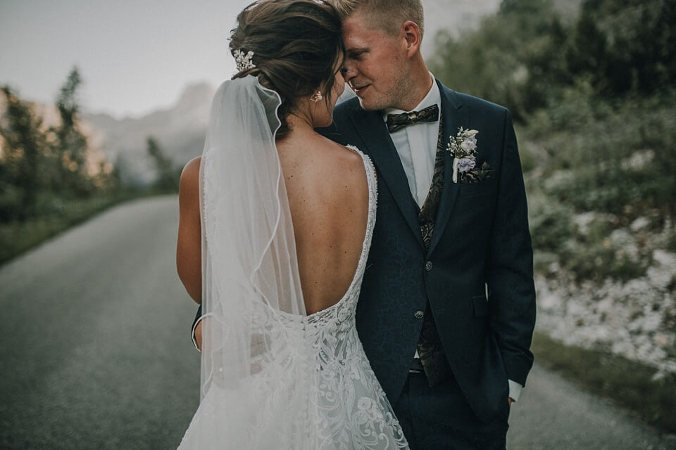 Hochzeit am Achensee, Brautpaar, Sonnenuntergang, Berge, Shooting