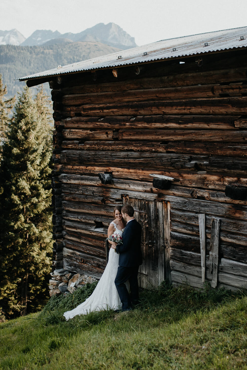 Rösslalm im Zillertal, Brautpaar, Shooting