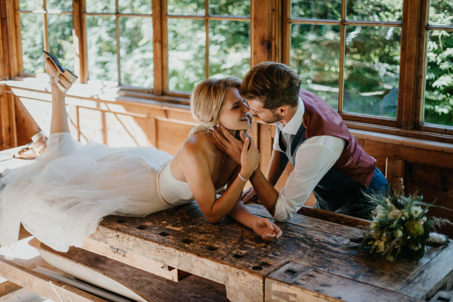 Volderwildbad, Inspiration, natürliche Eleganz, Brautpaar, Shooting, Hochzeit